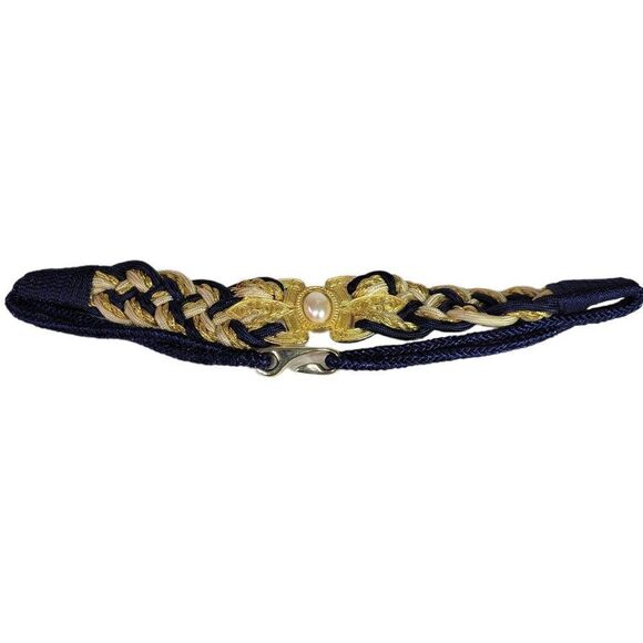 Vintage Women's Belt Woven Braided Fabric 34" - Picture 2 of 11